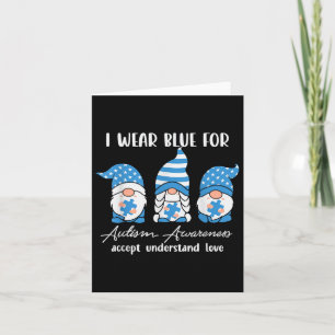 Tarjeta Uso Azul Para Que La Conciencia Del Autismo Acepte