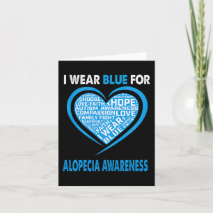 Tarjeta Uso Azul Por Alopecia Conciencia Fe Esperanza Amor