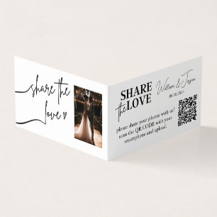 Tarjeta Uso Compartido De Foto boda Con Código QR