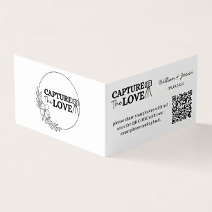 Tarjeta Uso Compartido De Foto boda Con Código QR