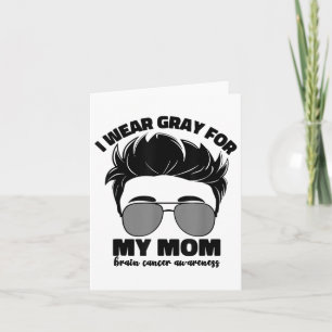 Tarjeta Uso Gris Para Mi Mamá Concienciación Sobre El Cánc