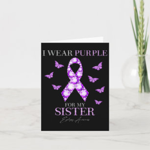 Tarjeta Uso Morado Para Mi Hermana Epilepsia Awareness Mon