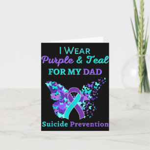 Tarjeta Uso Morado Y Verde azulado Para Mi Papá Suicidio P