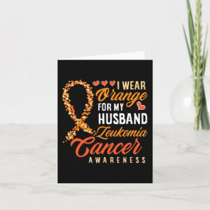 Tarjeta Uso Naranja Para Mi Esposo Consciente Del Cáncer D