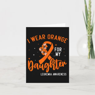 Tarjeta Uso Naranja Para Mi Hija Leucemia Cáncer De Guerra