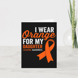 Tarjeta Uso Naranja Para Mi Hija Leukemia Rib De Guerrero