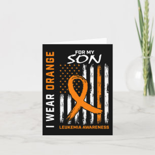 Tarjeta Uso Naranja Para Mi Hijo Leucemia Conciencia Ameri