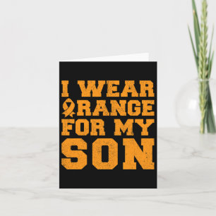 Tarjeta Uso Naranja Para Mi Hijo Leucemia Conciencia Cánce