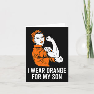 Tarjeta Uso Naranja Para Mi Hijo Leucemia Mes De Concienci