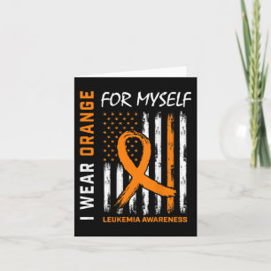Tarjeta Uso Naranja Para Mí Misma Leucemia Conciencia Amer