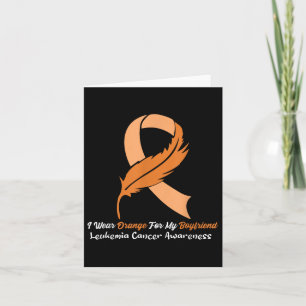 Tarjeta Uso Naranja Para Mi Novio Conciencia De Leucemia