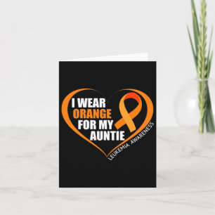 Tarjeta Uso Naranja Para Mi Tía De Leucemia.