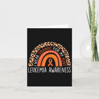 Tarjeta Uso Naranja Para Mi Tía Leucemia Mes De Conciencia