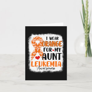 Tarjeta Uso Naranja Para Mi Tía Leucemia Mes De Conciencia