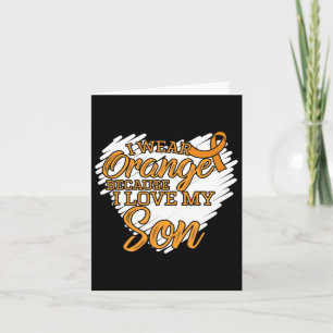 Tarjeta Uso Naranja Porque Amo A Mi Hijo Por Leucemia P
