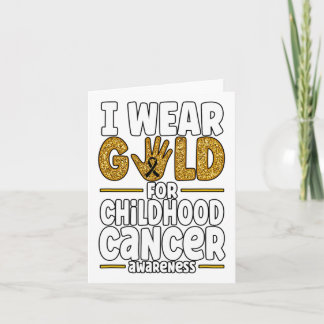 Tarjeta Uso Oro Para Concienciación Sobre El Cáncer Infant