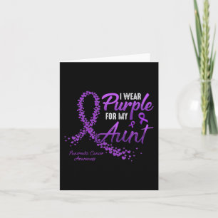 Tarjeta Uso Púrpura Para Concienciar Sobre El Cáncer Pancr