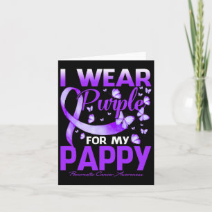 Tarjeta Uso Púrpura Para Mi Cáncer Pappino Pancreático Con