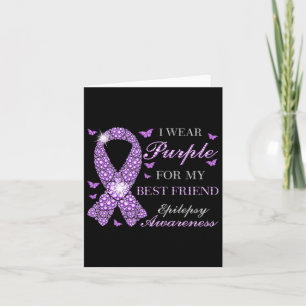 Tarjeta Uso Púrpura Para Mi Mejor Awarenes De Epilepsia De