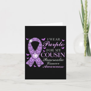 Tarjeta Uso Púrpura Para Mi Primo Contra El Cáncer Pancreá