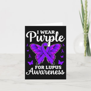 Tarjeta Uso Púrpura Por Lupus Awareness Mes Mariposa