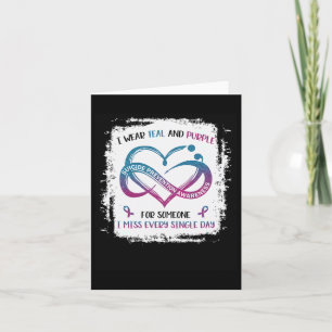 Tarjeta Uso Púrpura Verde azulado Para Alguien Que Extraño