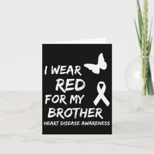 Tarjeta Uso Rojo Para Mi Hermano Cinta Enfermedad Cardíaca