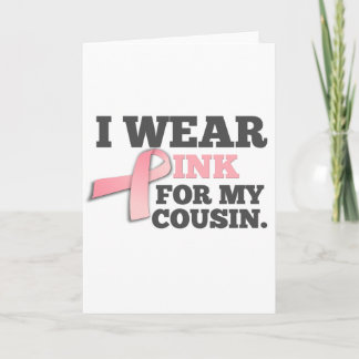 Tarjeta USO ROPA PARA MI PRIMA CONCIENCIA SOBRE EL Cáncer 