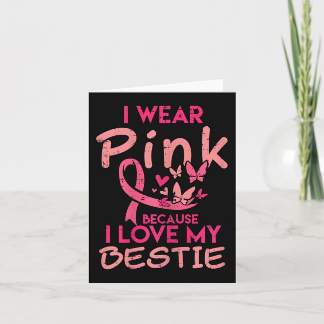 Tarjeta Uso Rosa Amo Mi Bestial Cáncer De Mama (Anverso)