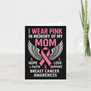 Tarjeta Uso Rosa En Memoria De Mi Mamá - Cáncer De Mama