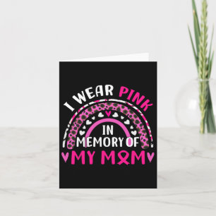 Tarjeta Uso Rosa En Memoria De Mi Mamá Conciencia Del Cánc