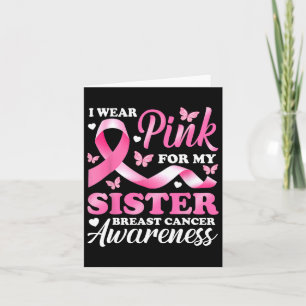 Tarjeta Uso Rosa Para Concienciar A Mi Hermana Sobre El Cá
