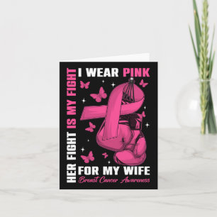 Tarjeta Uso Rosa Para Mi Esposa Concienciación Sobre El Cá