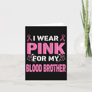 Tarjeta Uso Rosa Para Mi Hermano De Sangre Cáncer De Mama 