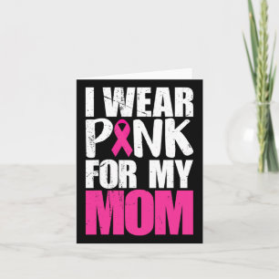 Tarjeta Uso Rosa Para Mi Mamá Concienciación Sobre El Cánc
