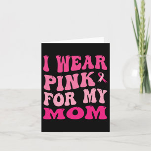 Tarjeta Uso Rosa Para Mi Mamá Concienciación Sobre El Cánc