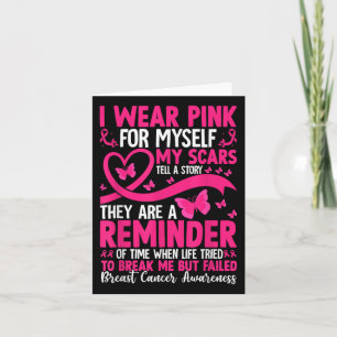 Tarjeta Uso Rosa Para Mí Mismo Cáncer De Mama Sensible