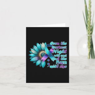 Tarjeta Uso Una Prevención Nacional Del Suicidio Verde azu