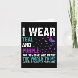 Tarjeta Uso Verde azulado Y Morado Para Alguien Que Signif