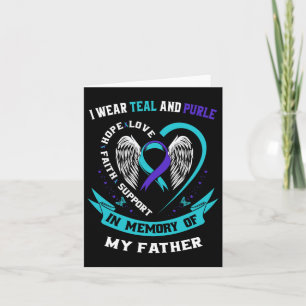 Tarjeta Uso Verde azulado Y Morado Para Mi Padre Suicidio