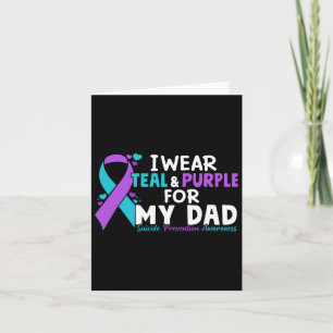 Tarjeta Uso Verde azulado Y Morado Para Mi Papá Suicida Pr
