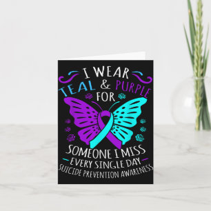 Tarjeta Uso Verde azulado Y Morado Por Alguien Que Extraño