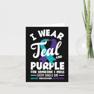 Tarjeta Uso Verde azulado Y Morado Por Alguien Que Extraño