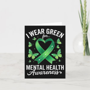 Tarjeta Uso Verde Para Concienciación Sobre Salud Mental M