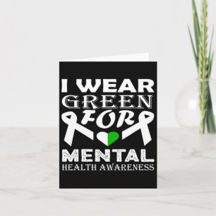 Tarjeta Uso Verde Para Concienciación Sobre Salud Mental M