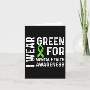 Tarjeta Uso Verde Para Concienciación Sobre Salud Mental M