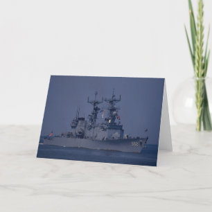 Tarjeta USS Nicholson", destructor de clases de abeto