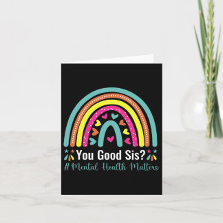 Tarjeta Usted Bien Sis Problemas De Salud Mental Sensibili