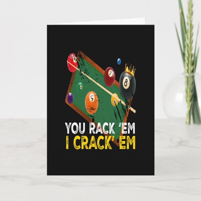 Tarjeta Usted Crem Em I Crack Em Billiard Pool (Anverso)