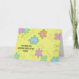 Tarjeta Usted era el pedazo que falta de mi rompecabezas